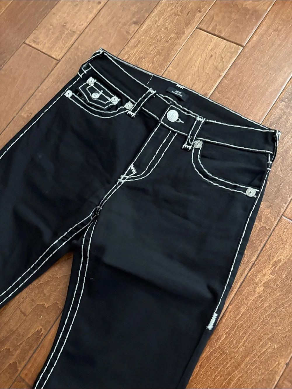 RICKY STRAIGHT LEG - TRUE RELIGION PANTS STRIPPED STICHING